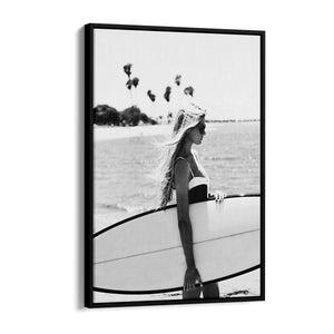 Surfer Girl Fashion Photograph Bedroom Wall Art - The Affordable Art Company