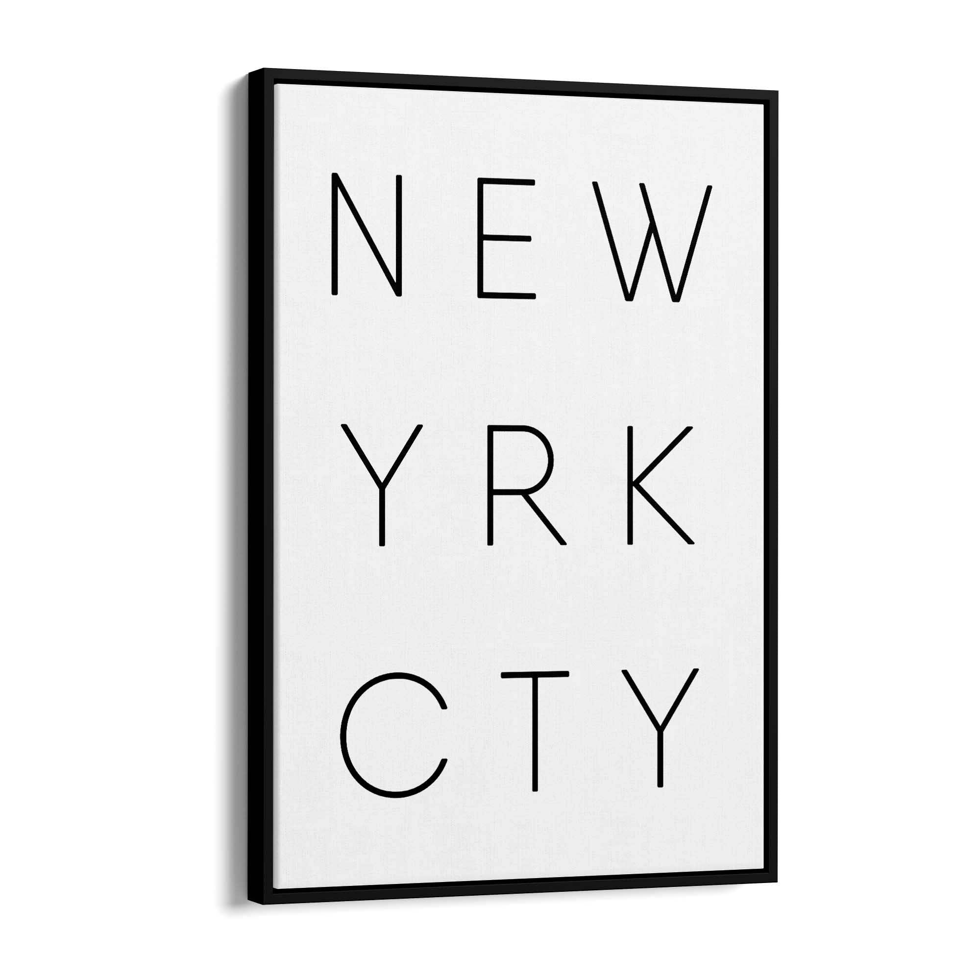 New York City Minimal YRK Artwork Wall Art - The Affordable Art Company