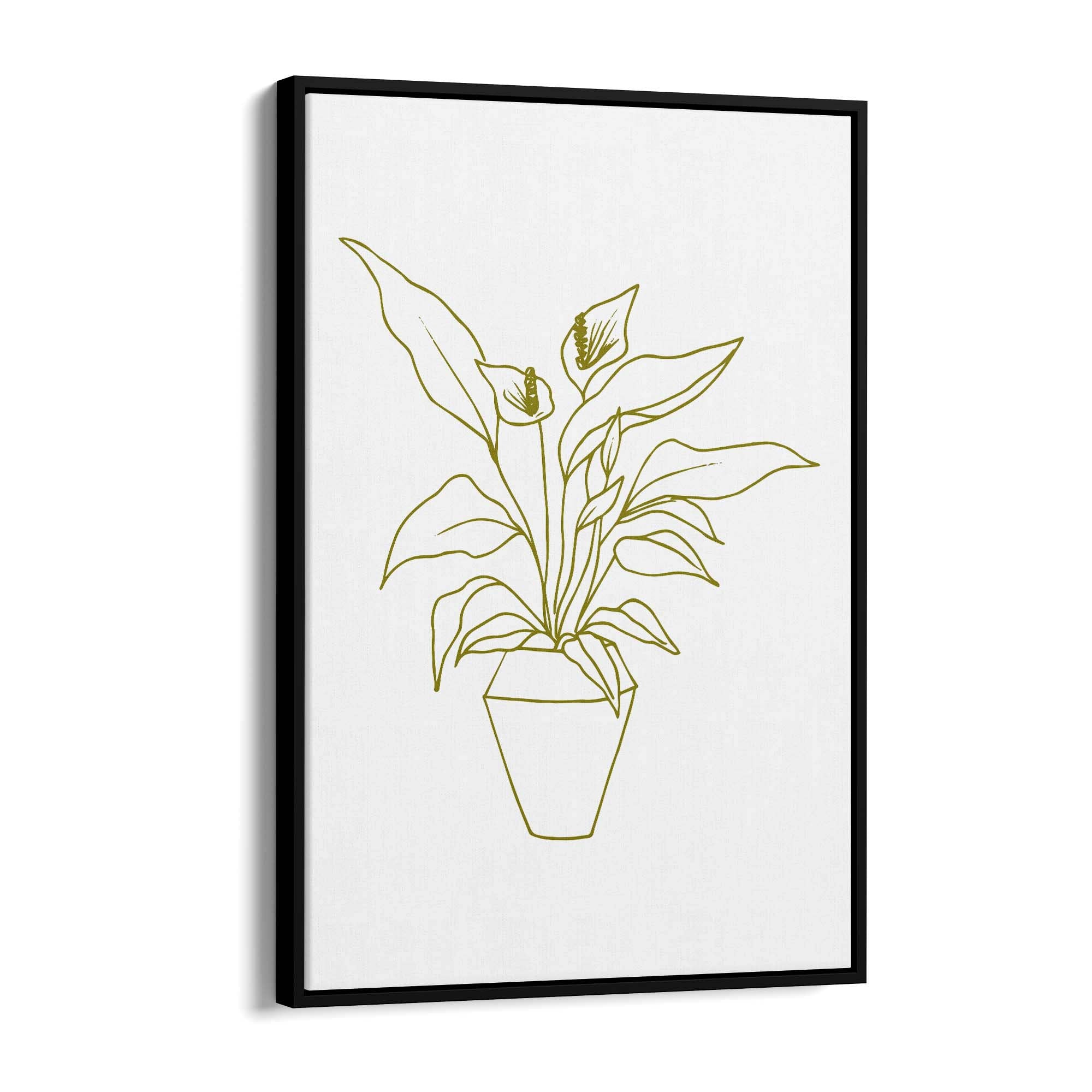 Abstract House Plant Minimal Living Room Wall Art #33 - The Affordable Art Company