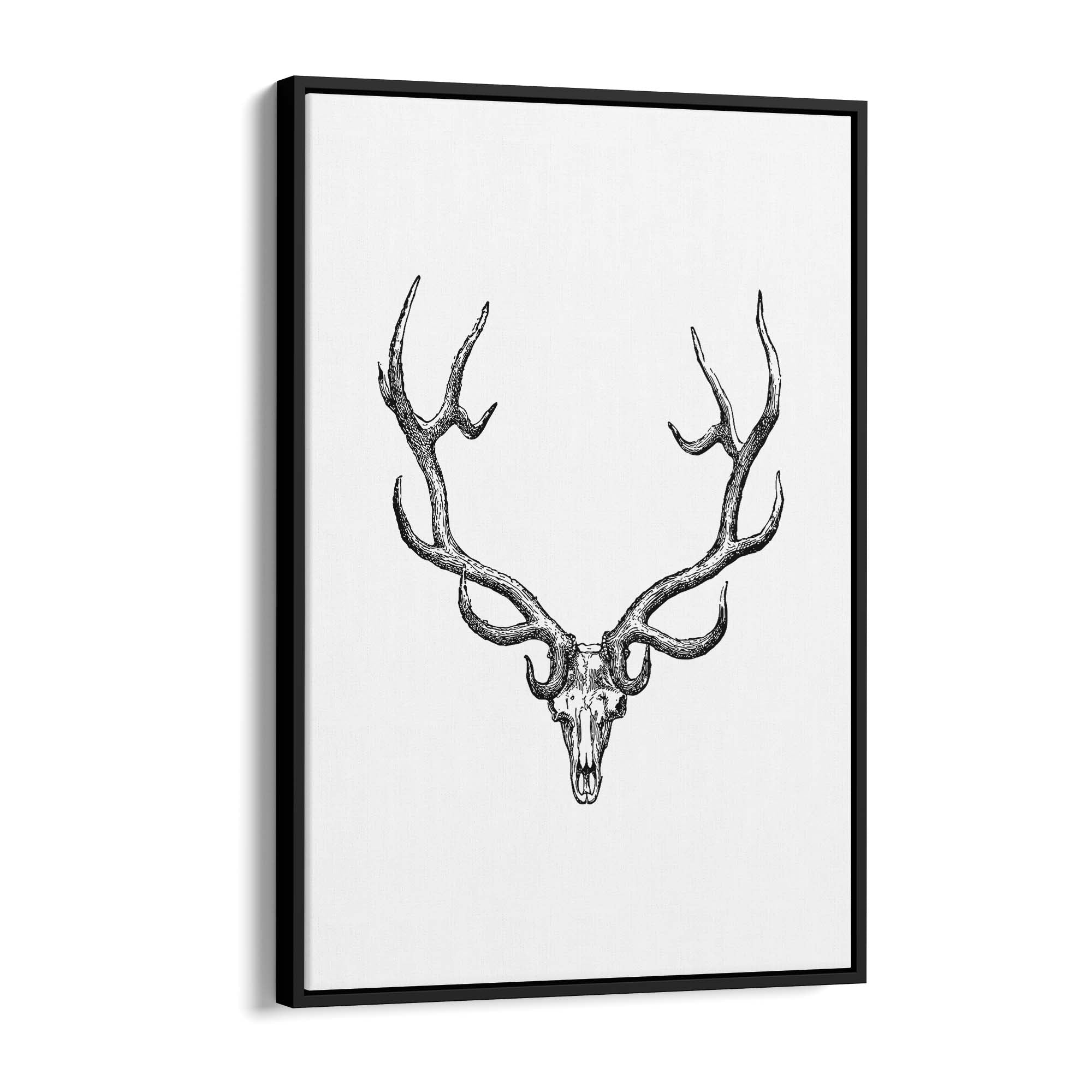 Wapiti Skull Man Cave Afrian Hunting Wall Art - The Affordable Art Company
