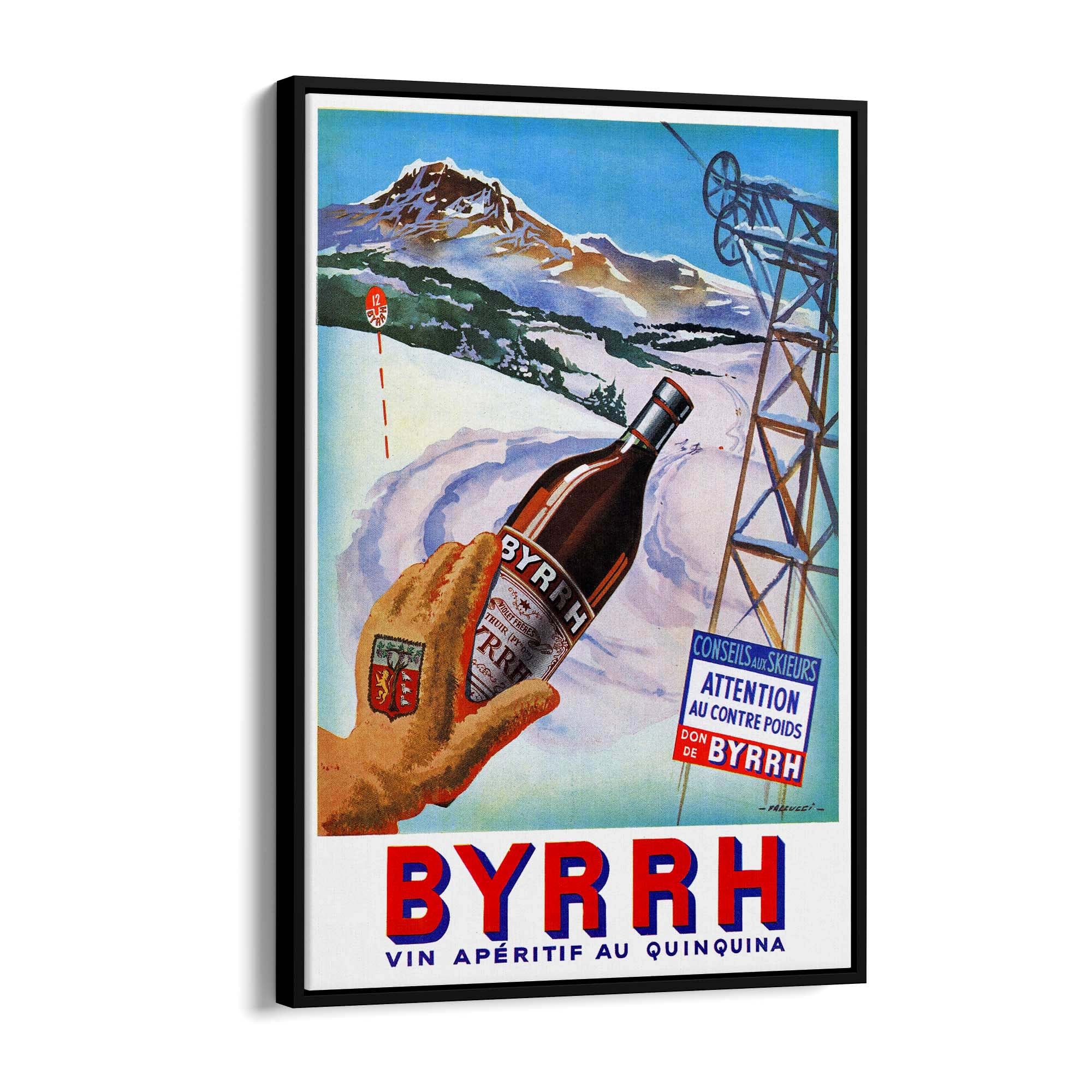 Winter Byrrh Vintage Drinks Advert Wall Art - The Affordable Art Company