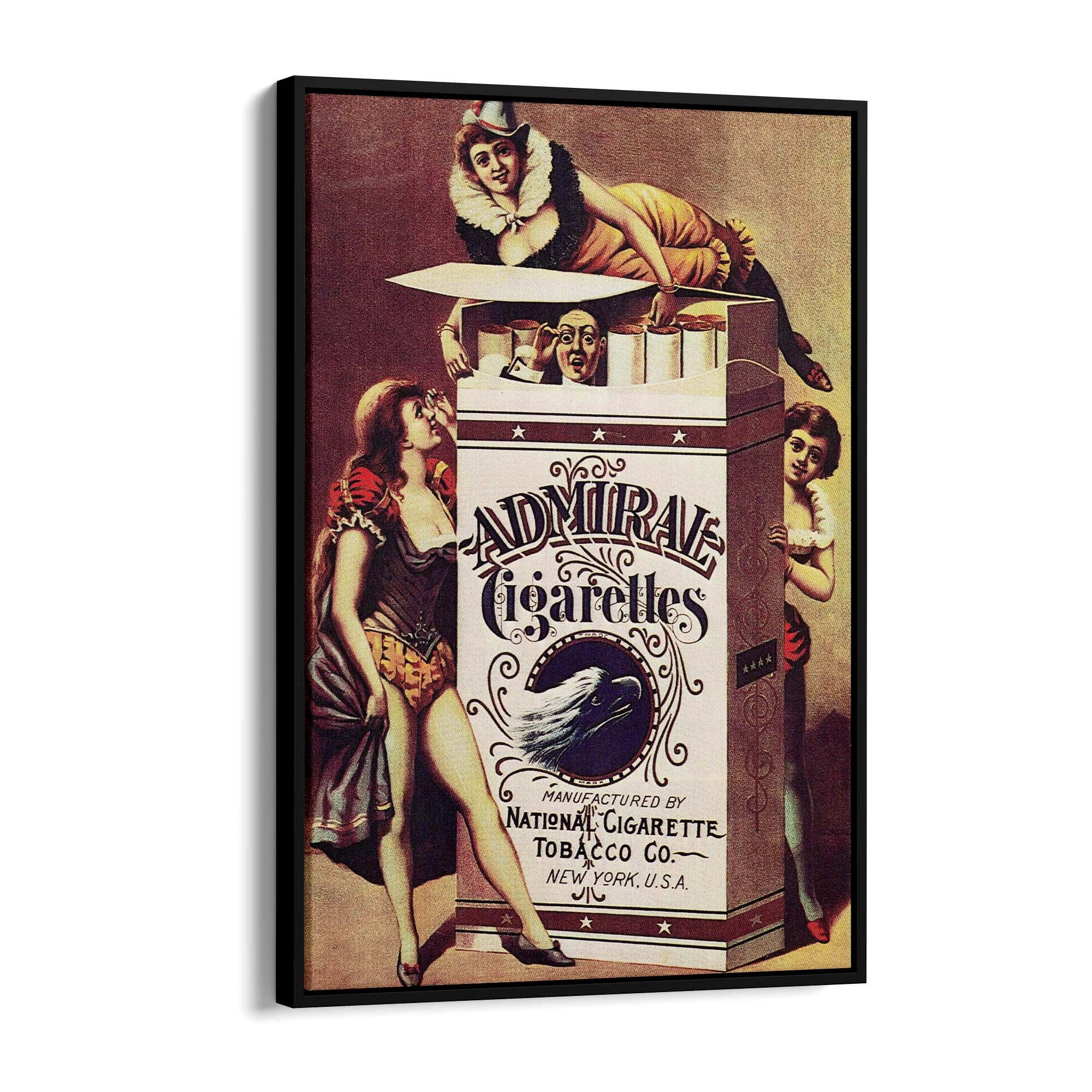 Admiral Cigarette Vintage Man Cave Advert Wall Art - The Affordable Art Company
