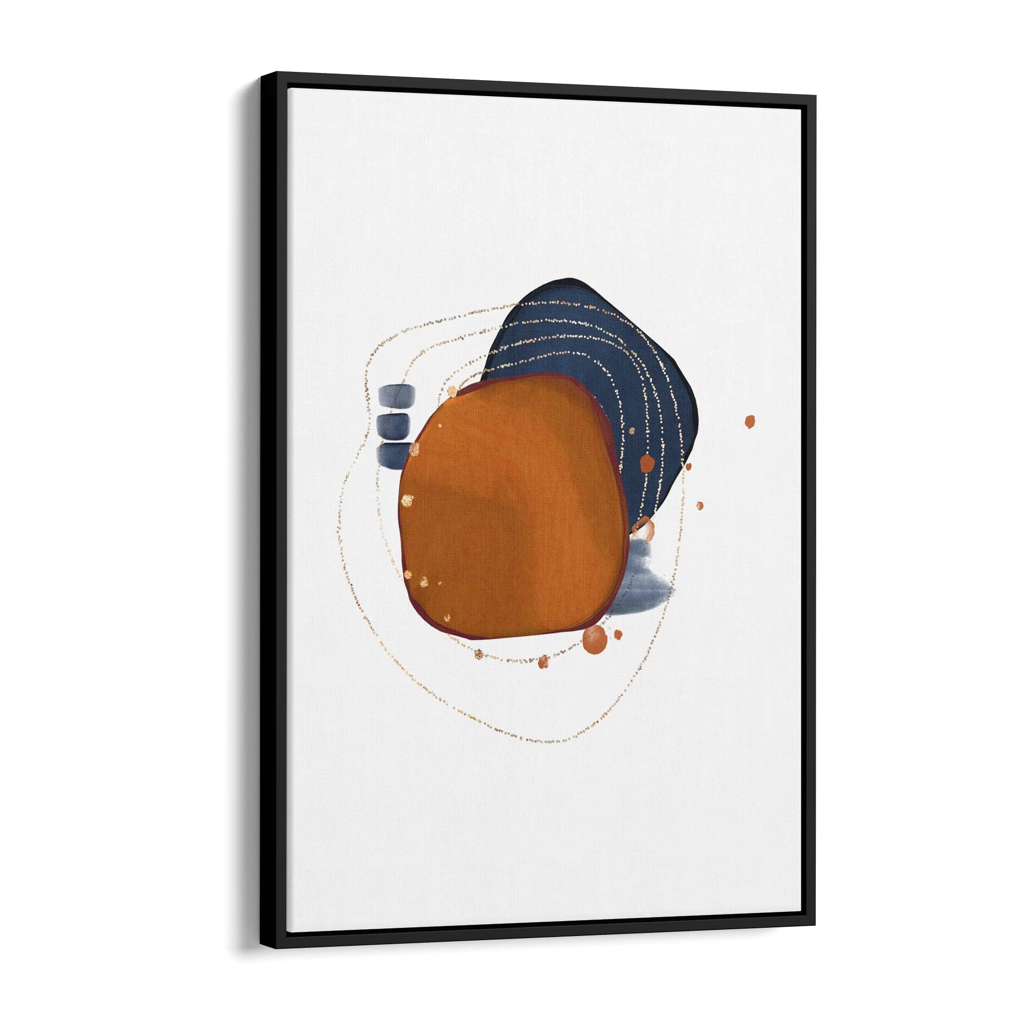 Abstract Print Wall Art - Bronze Rings