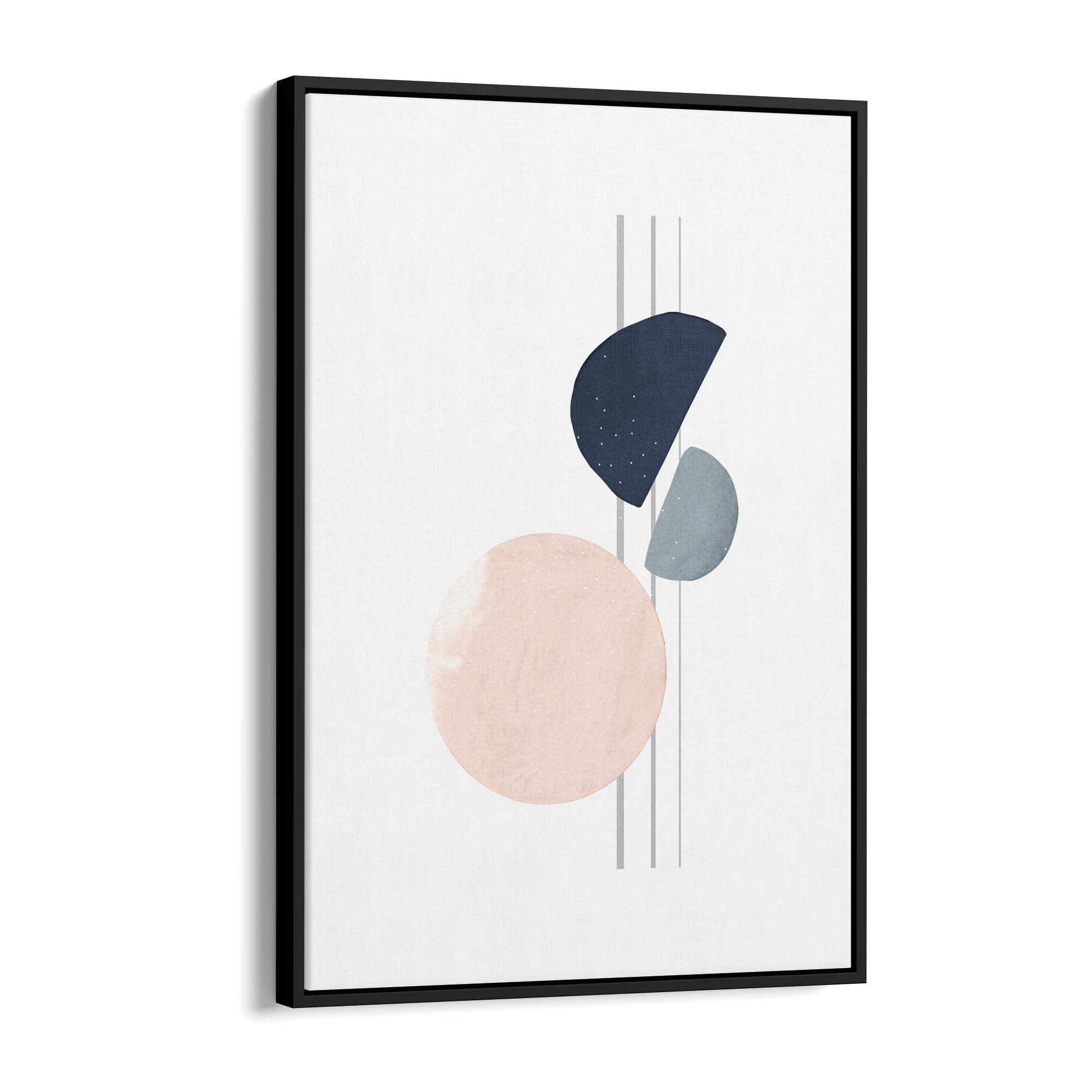 Abstract Art Print - Pastel Full Moon