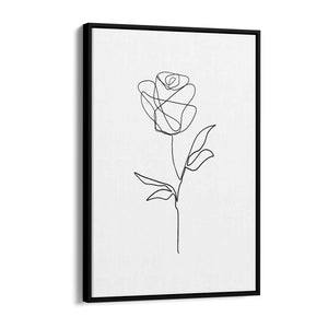 Minimal Line Flower Drawing Wall Art #2 - The Affordable Art Company