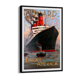 Cunard Line Europe to America Vintage Wall Art - The Affordable Art Company
