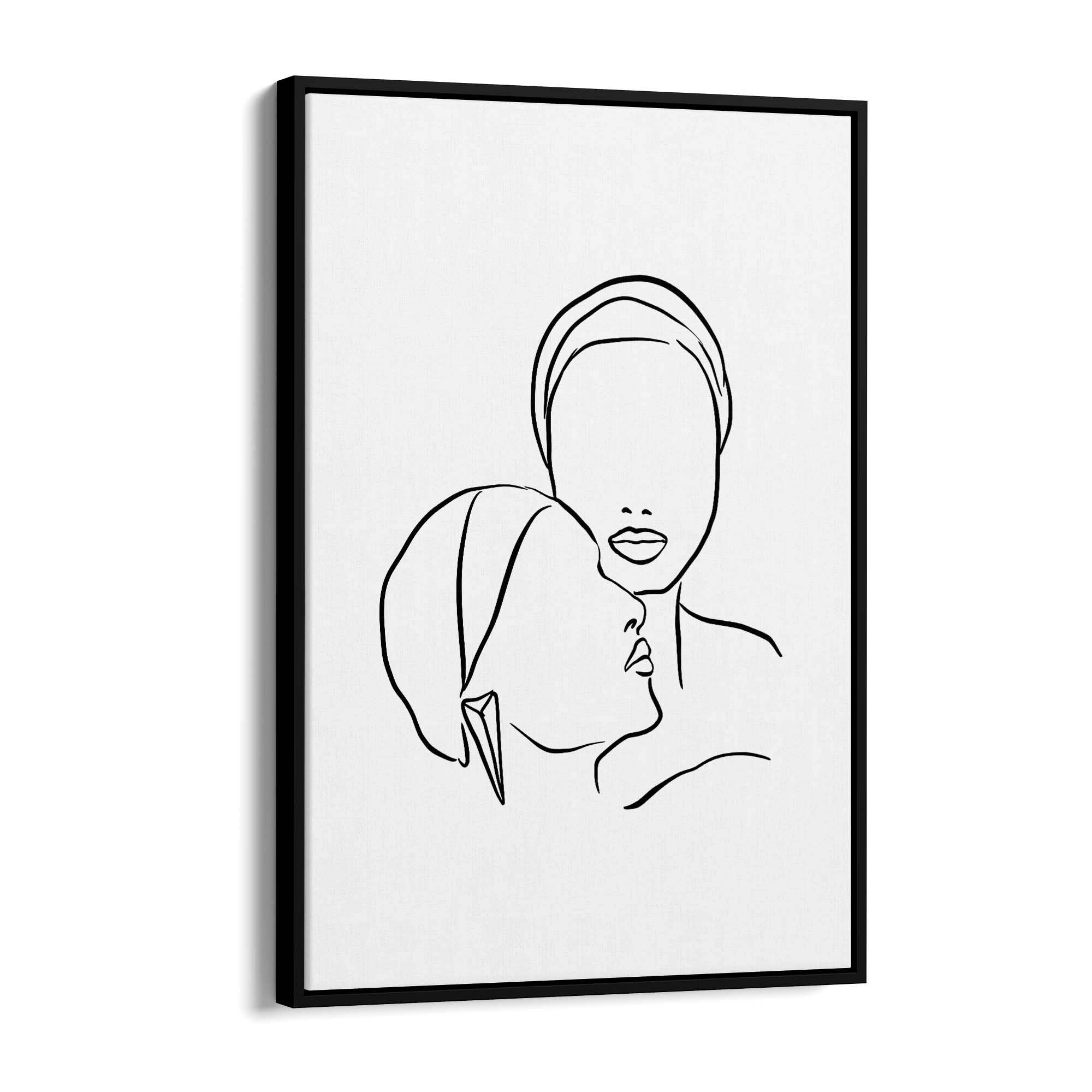 Comfort Female Line Bedroom Minimal Wall Art - The Affordable Art Company