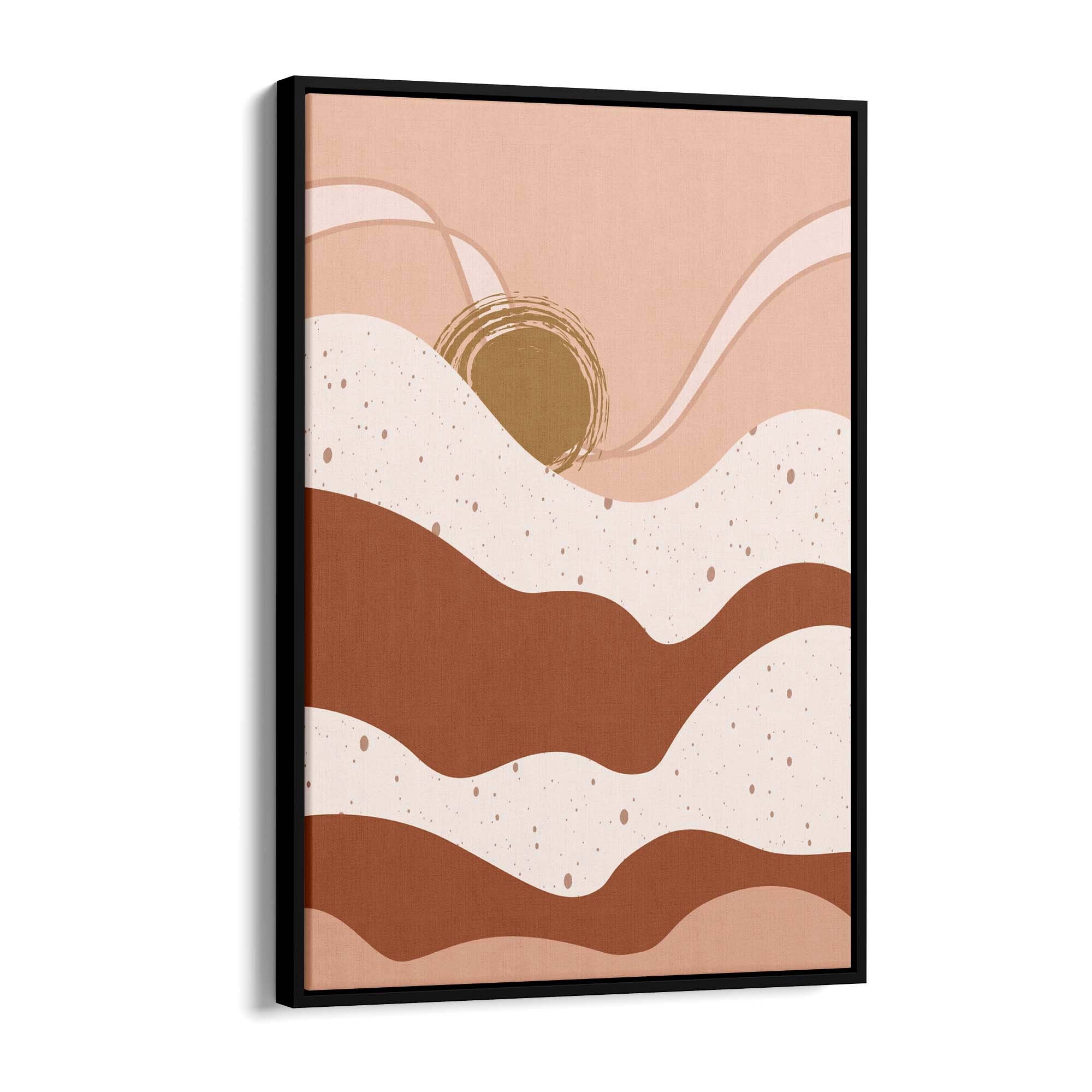 Sunset Abstraction Retro Landscape Wall Art - The Affordable Art Company