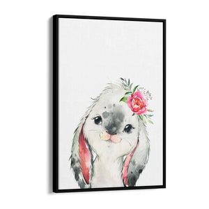 Cute Baby Bunny Rabbit Nursery Animal Wall Art - The Affordable Art Company