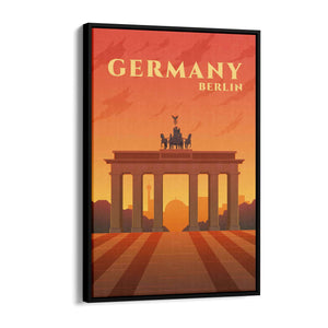 Retro Berlin Germany Travel Vintage Wall Art - The Affordable Art Company