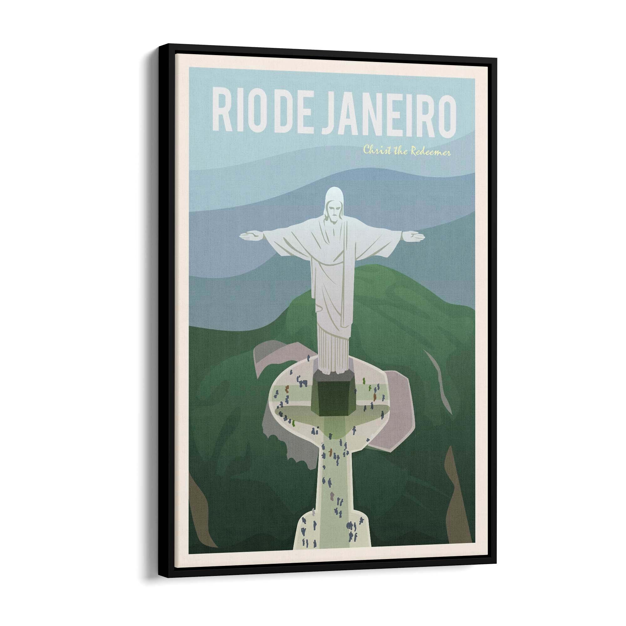 Retro Rio De Janeiro Brazil Vintage Travel Wall Art #1 - The Affordable Art Company