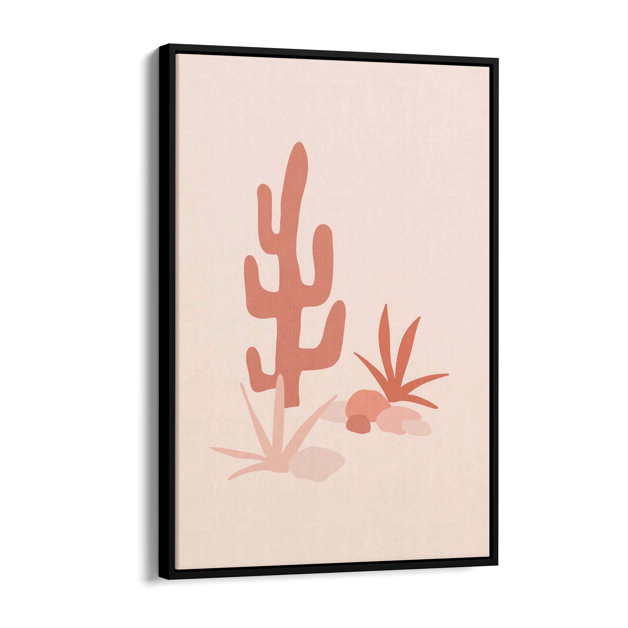 Minimal Cactus Retro Landscape Desert Wall Art #2 - The Affordable Art Company