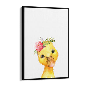 Cute Baby Duck Nursery Animal Gift Wall Art - The Affordable Art Company