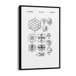 Vintage Rubik's Cube Patent 80s Toy Wall Art #2 - The Affordable Art Company