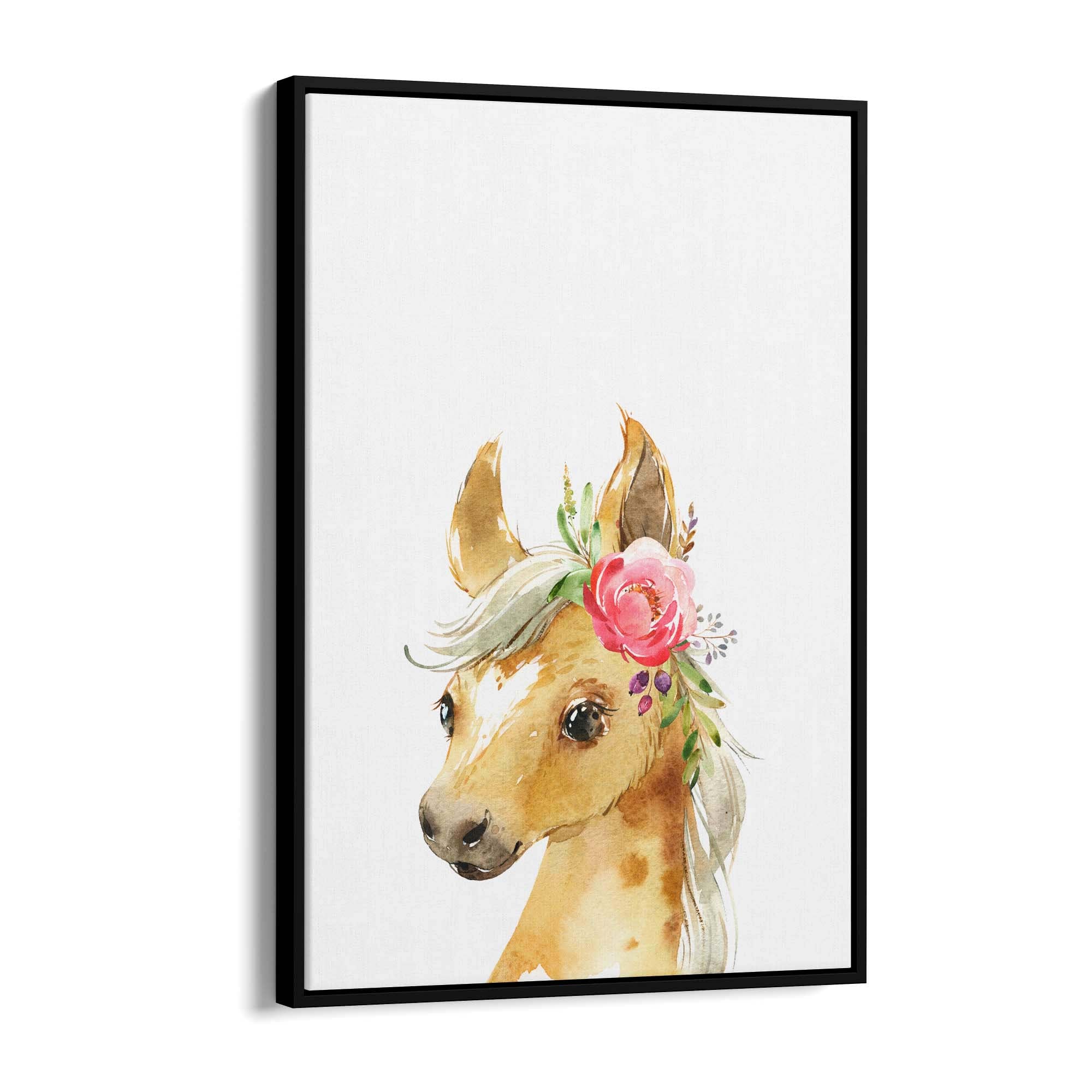Cute Baby Horse Nursery Animal Gift Wall Art - The Affordable Art Company