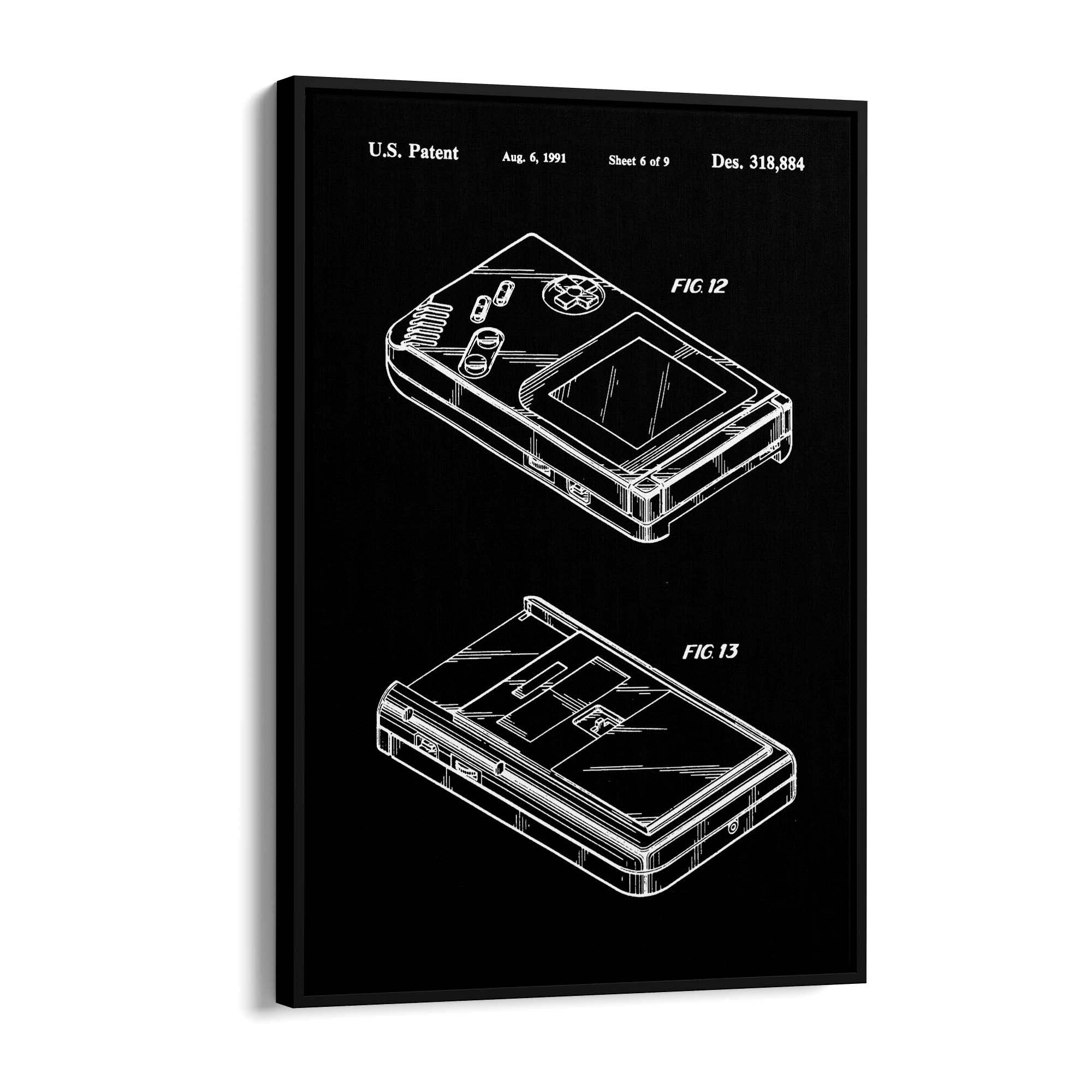 Vintage Game Boy Patent Gift Wall Art #1 - The Affordable Art Company