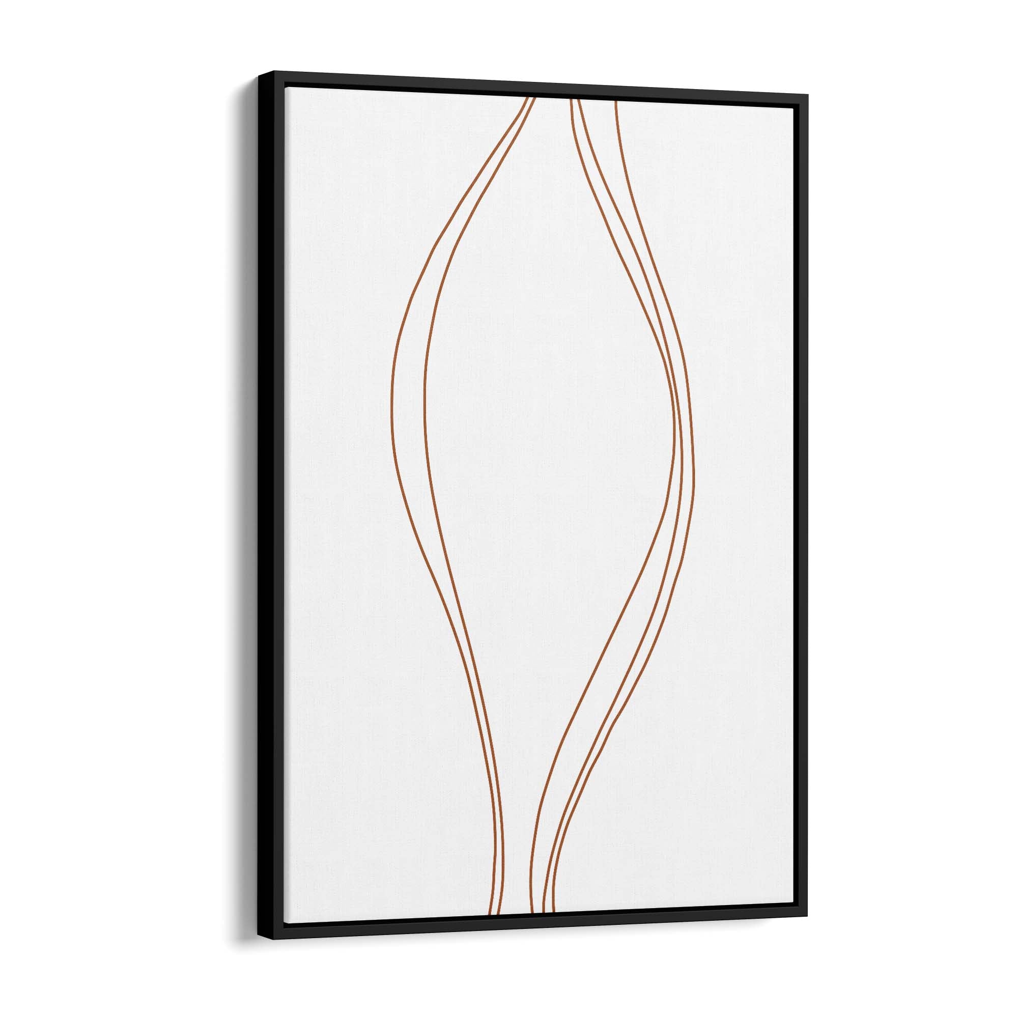 Minimal Waves Line Abstract Wall Art #1 - The Affordable Art Company