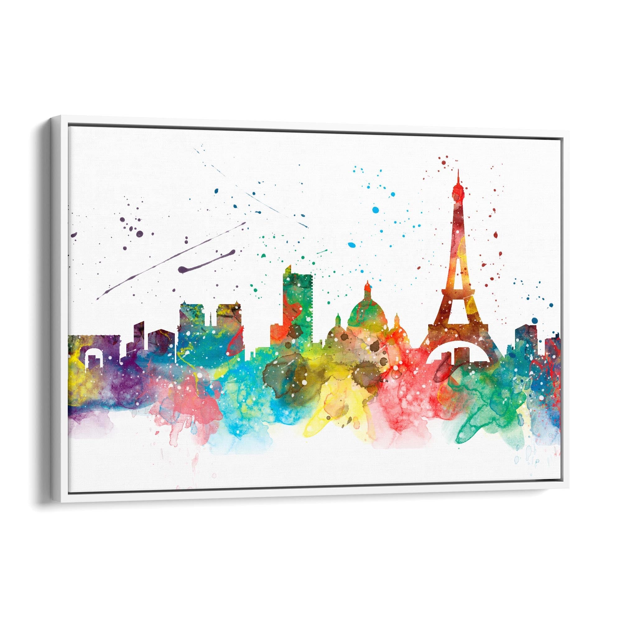 Paris Skyline Painting Minimal Travel Wall Art - The Affordable Art Company