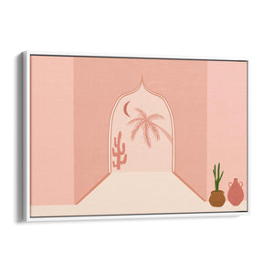 Minimal North Africa Retro Pink & Pastel Wall Art - The Affordable Art Company