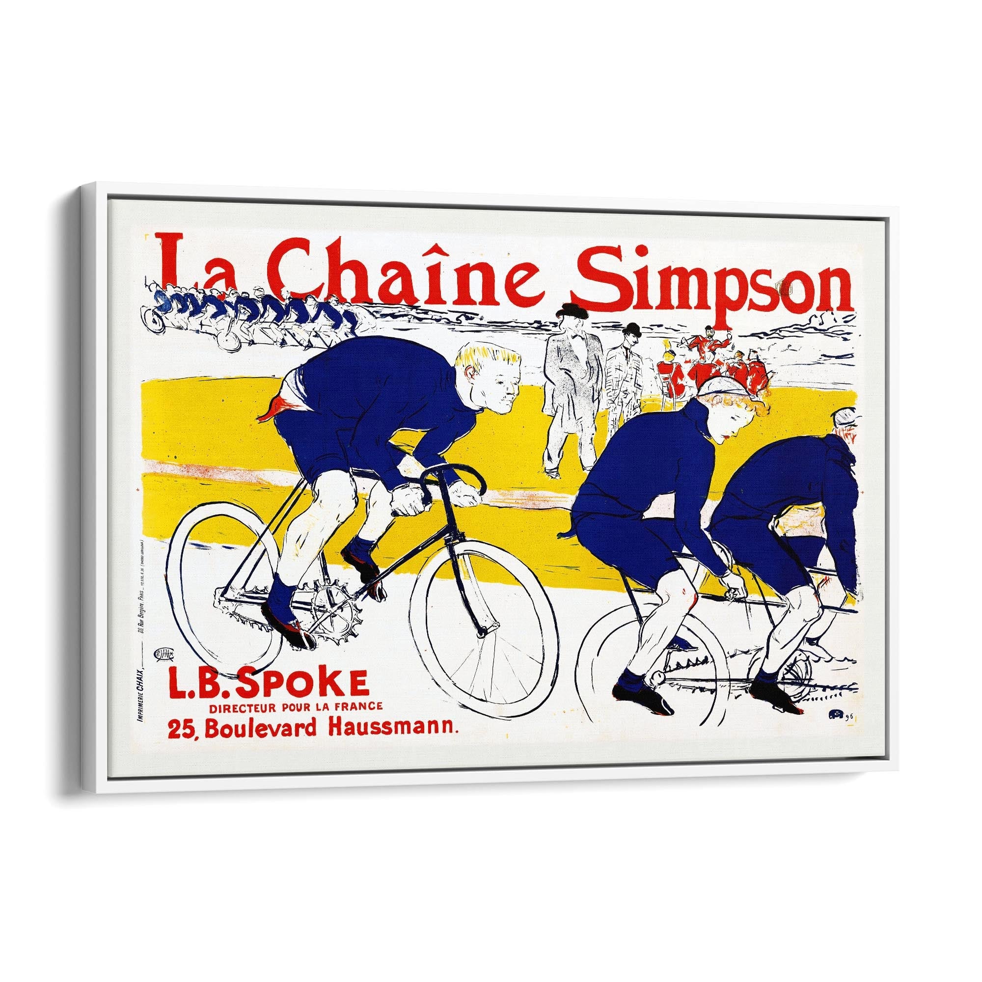 French "La Chaine Simpson" Cycling Vintage Wall Art - The Affordable Art Company