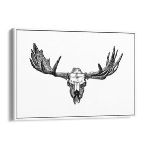 Elk Antlers Hunting Trophy Man Cave Wall Art - The Affordable Art Company
