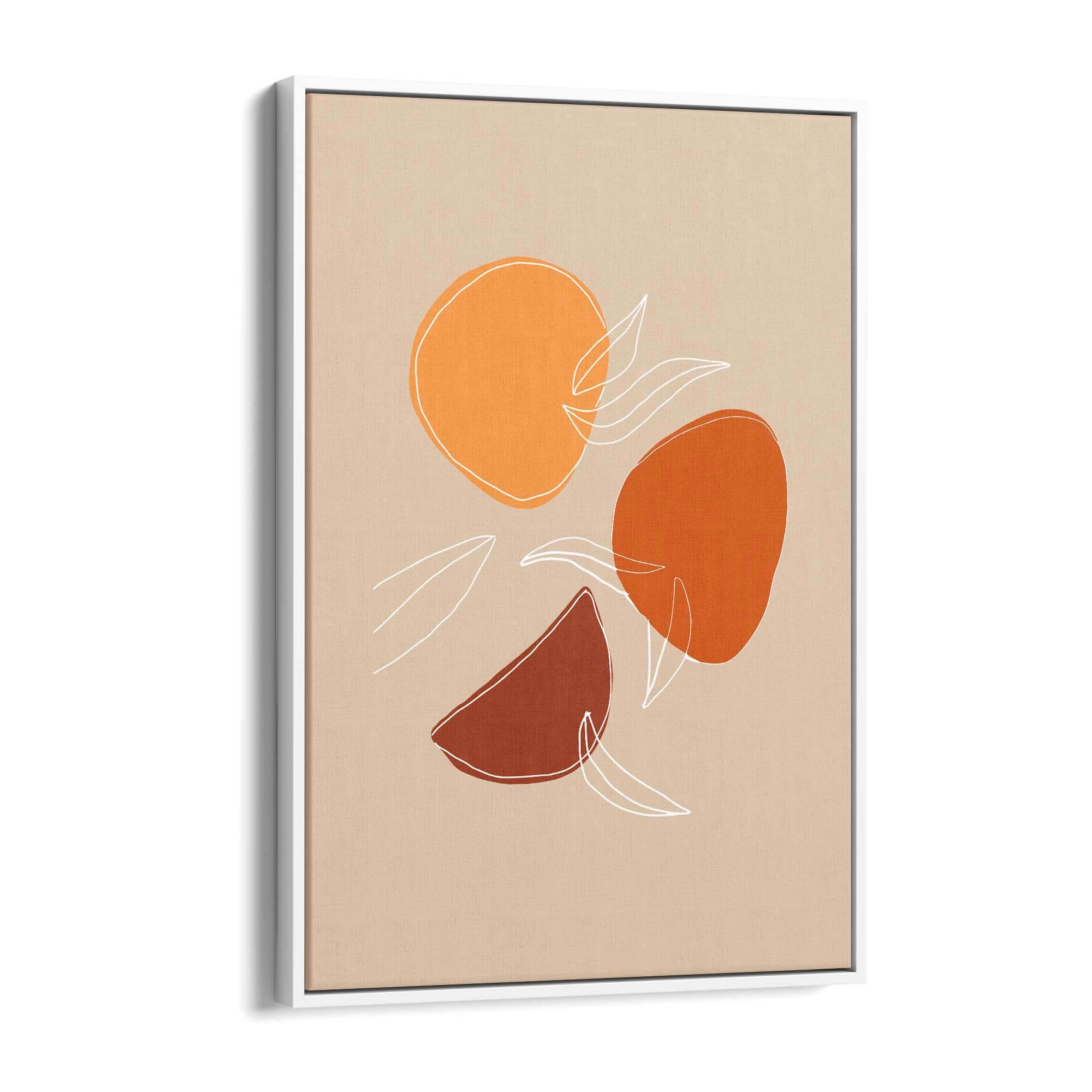 Retro Peach Fruit Kitchen Cafe Style Pastel Wall Art #1 - The Affordable Art Company
