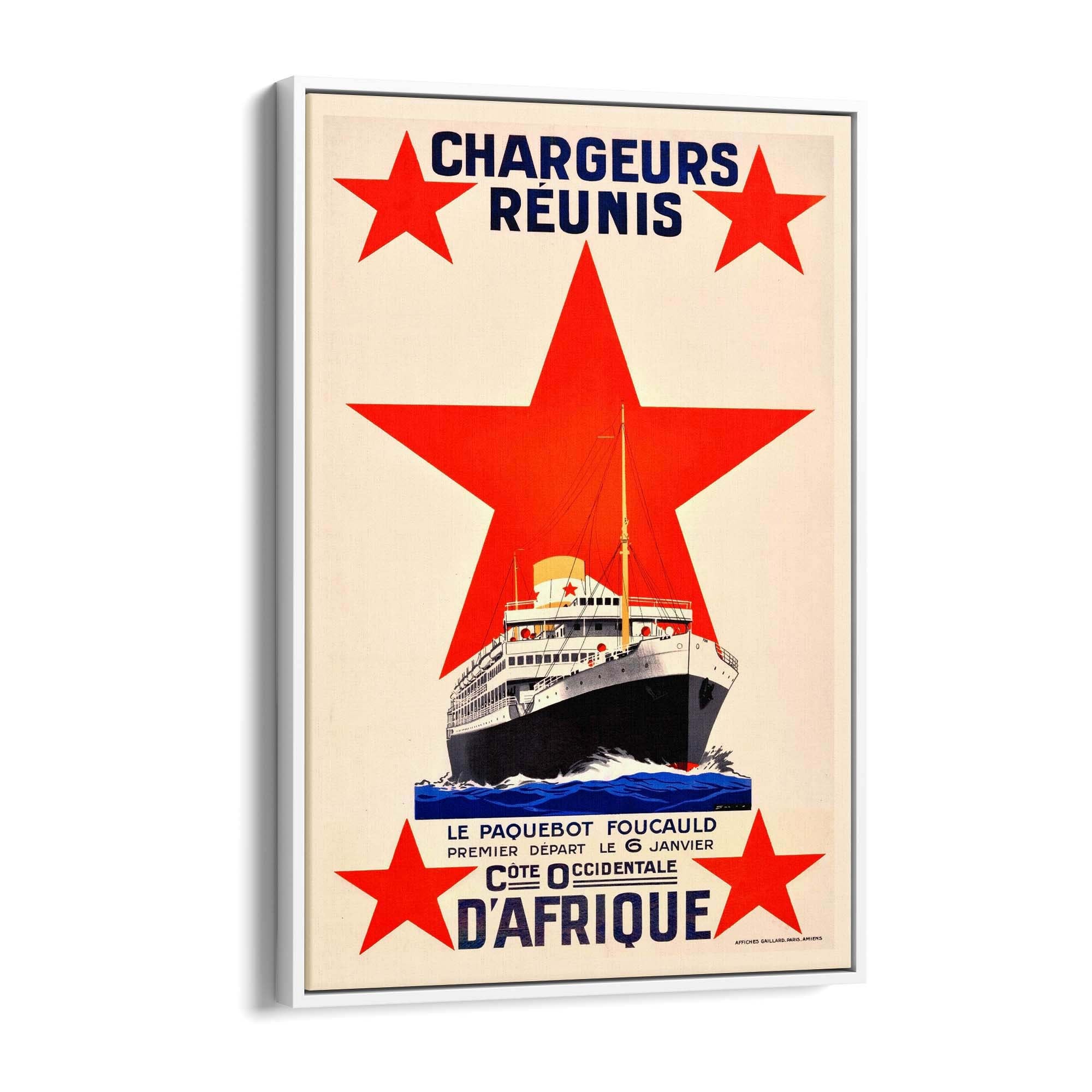 French Chargeurs Shipping Vintage Advert Wall Art - The Affordable Art Company