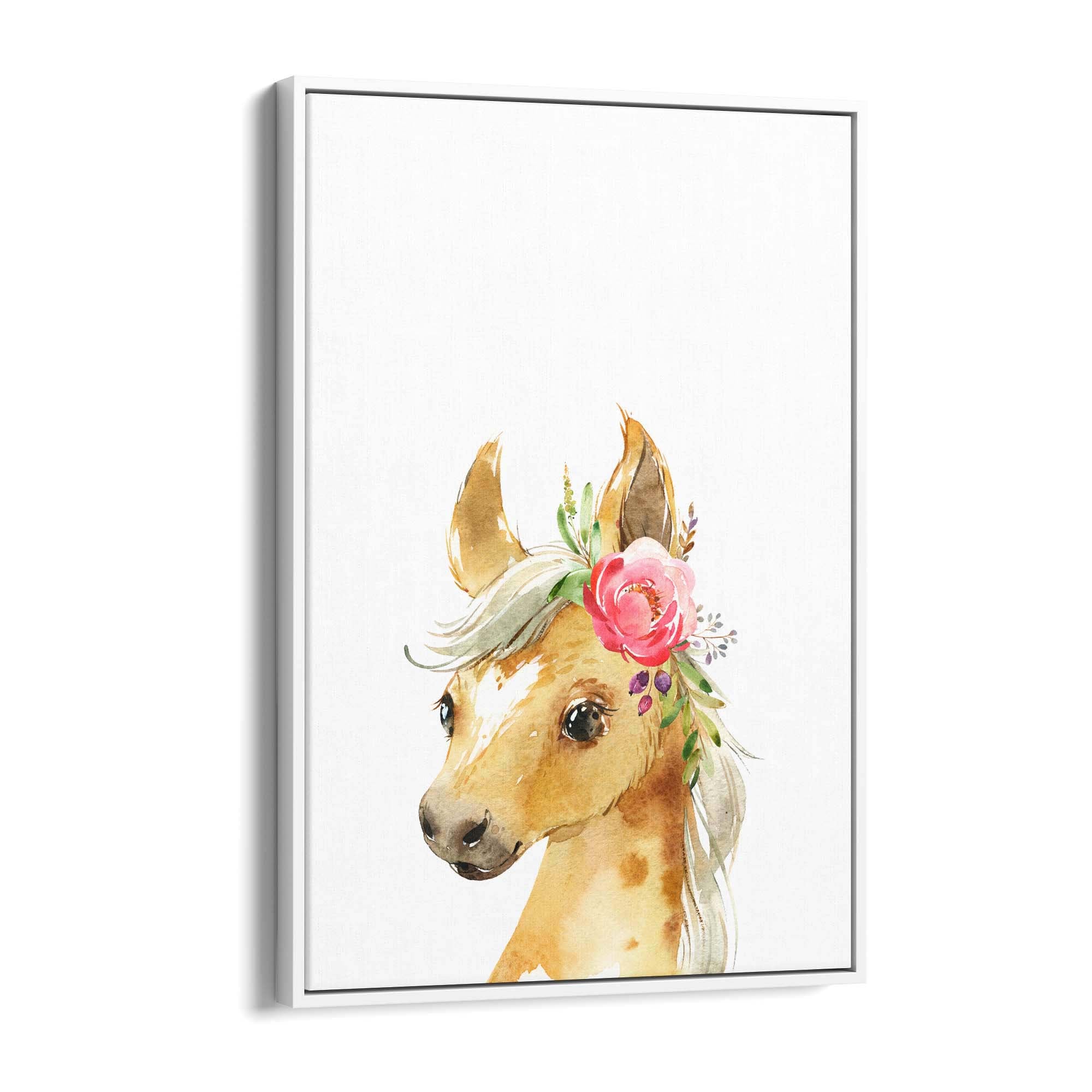 Cute Baby Horse Nursery Animal Gift Wall Art - The Affordable Art Company