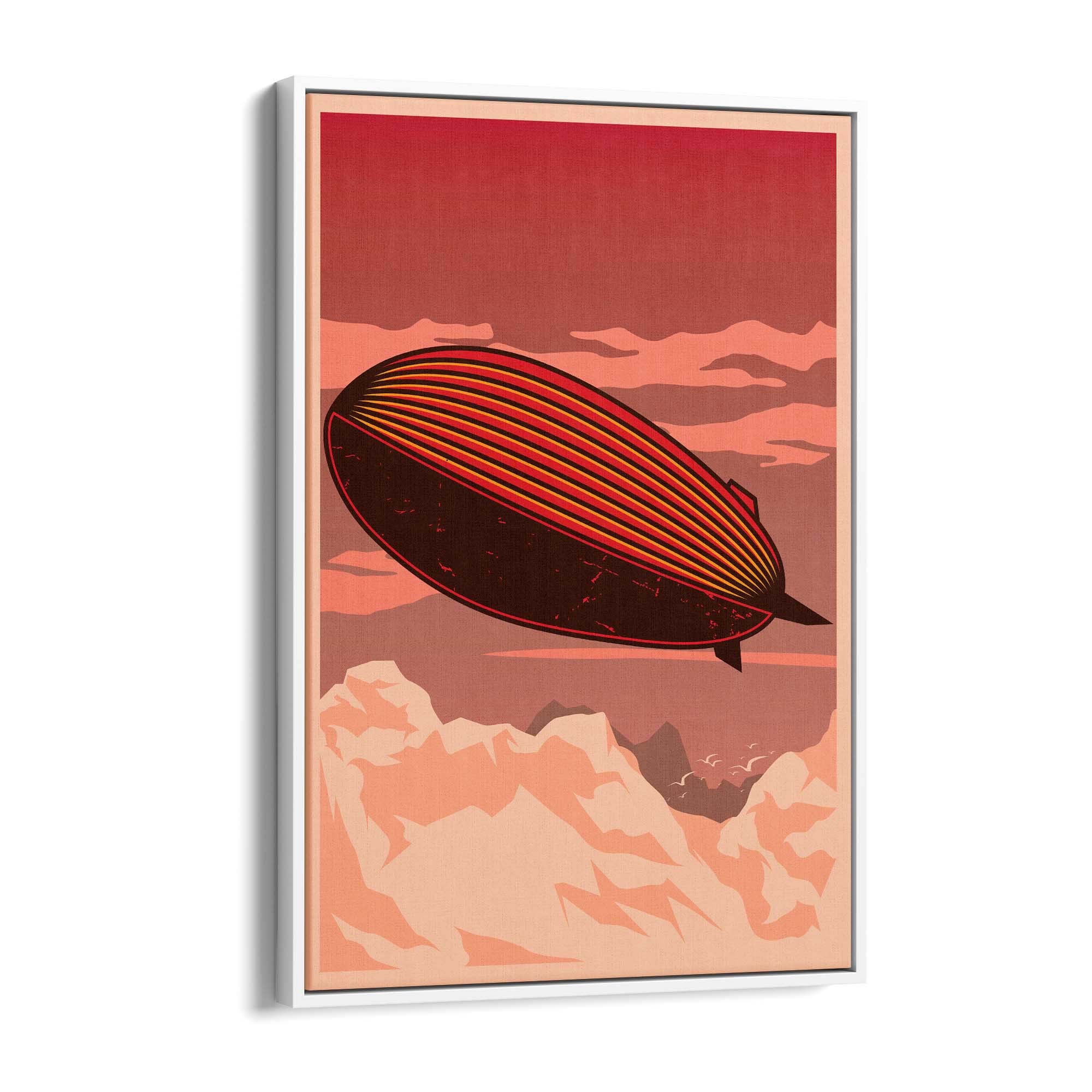 Art Deco Airship Vintage Retro New York Wall Art - The Affordable Art Company