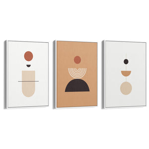 Set of Abstract Shape Retro Minimal Modern Art #1 - The Affordable Art Company