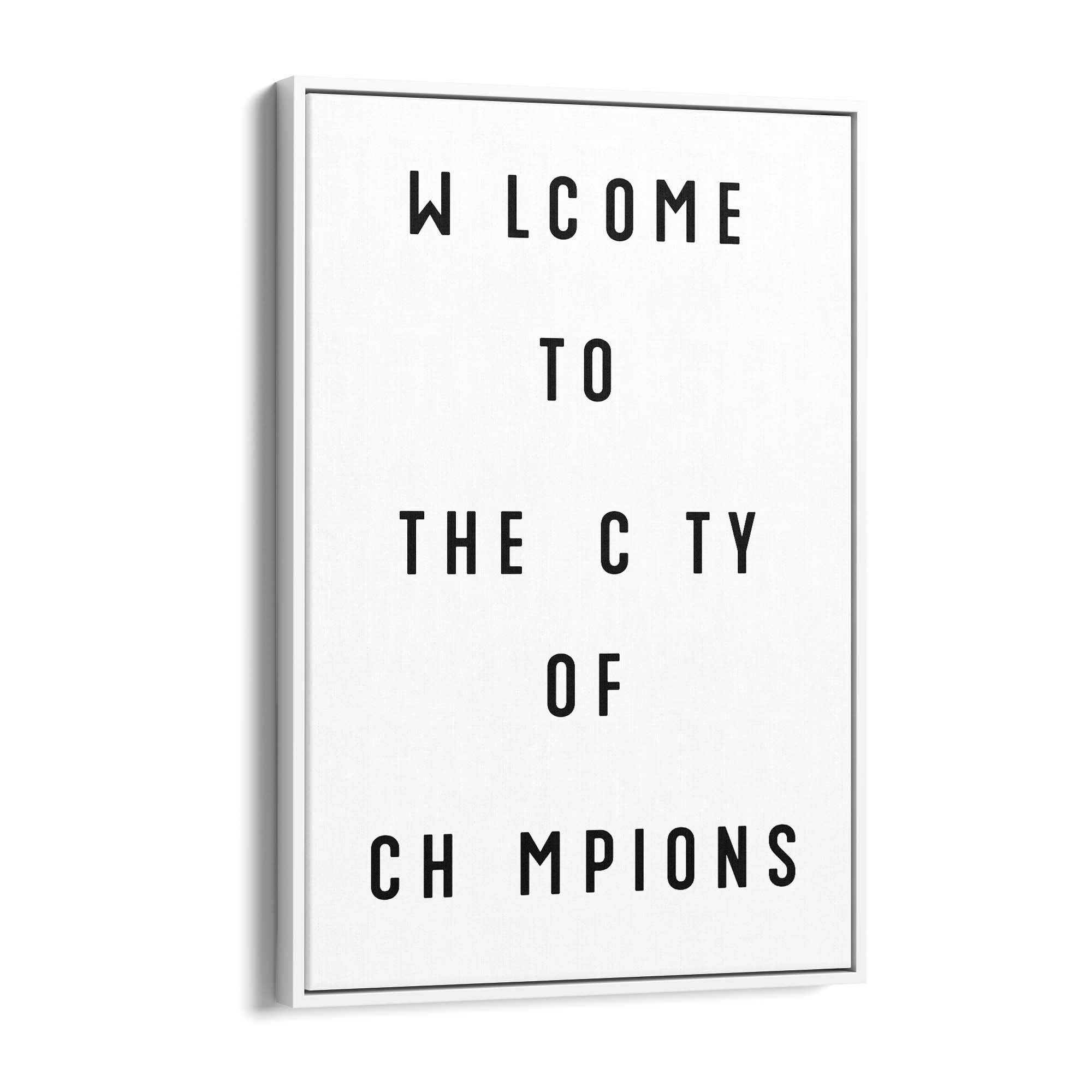City of Champions Minimal Travel Trendy Wall Art - The Affordable Art Company