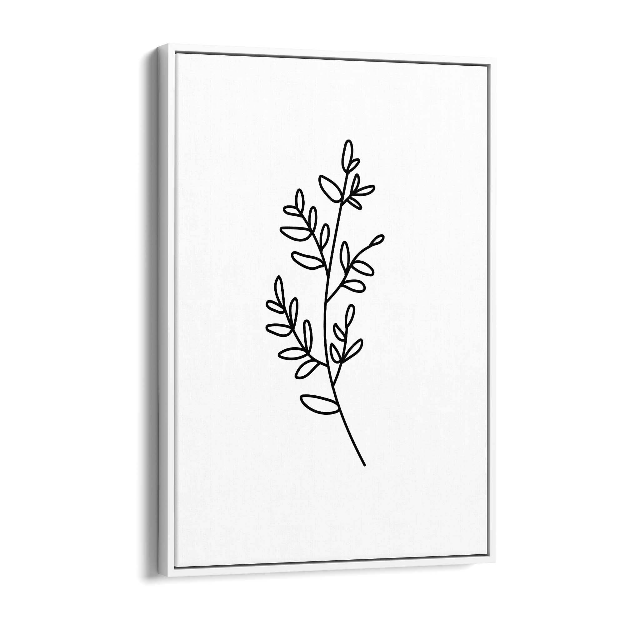 Minimal Branch Line Drawing Plant Nature Wall Art #3 - The Affordable Art Company