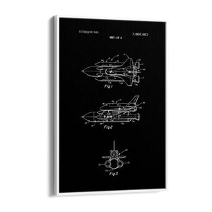 Vintage Space Shuttle Patent Wall Art #1 - The Affordable Art Company