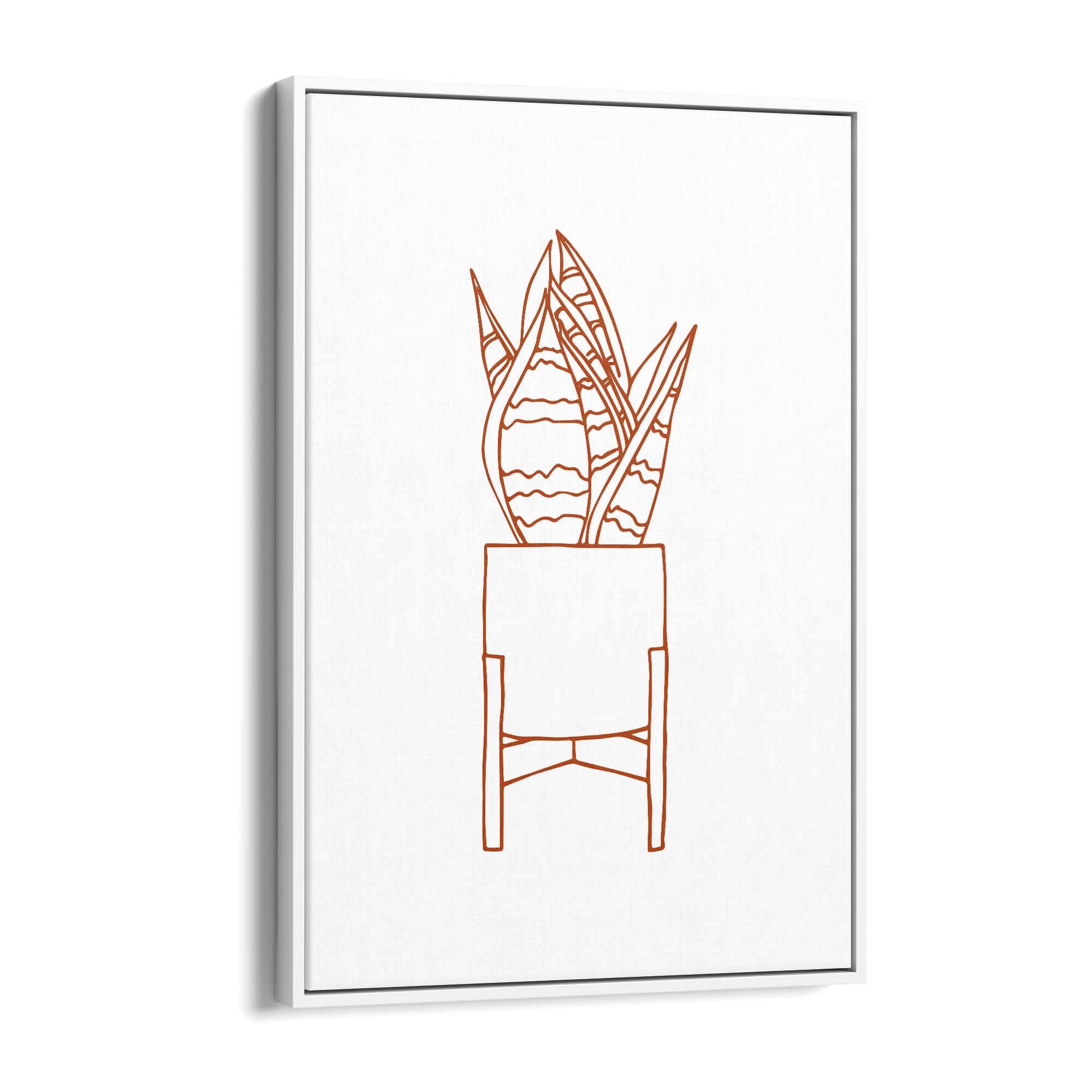 Abstract House Plant Minimal Living Room Wall Art #29 - The Affordable Art Company