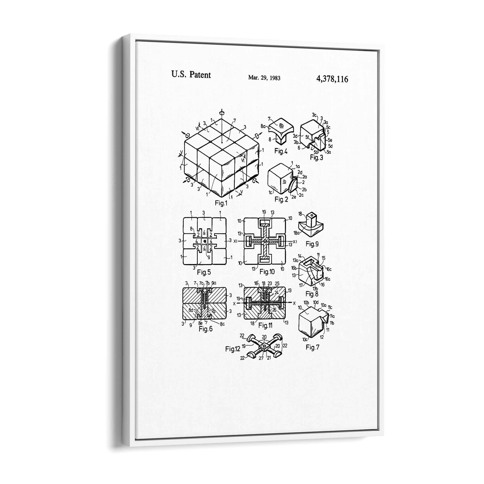 Vintage Rubik's Cube Patent 80s Toy Wall Art #2 - The Affordable Art Company