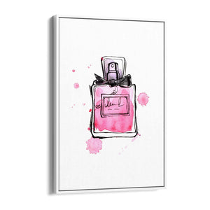 Pink Floral Perfume Bottle Fashion Flowers Wall Art #5 - The Affordable Art Company