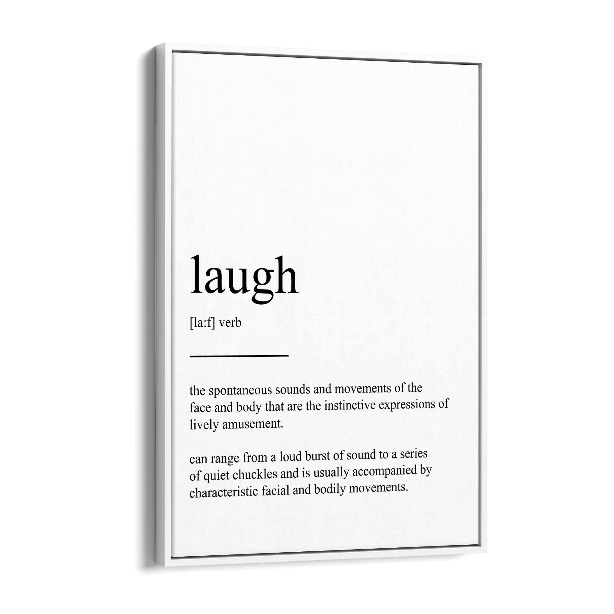 Dictionary Definition "Laugh" Bedroom Wall Art - The Affordable Art Company