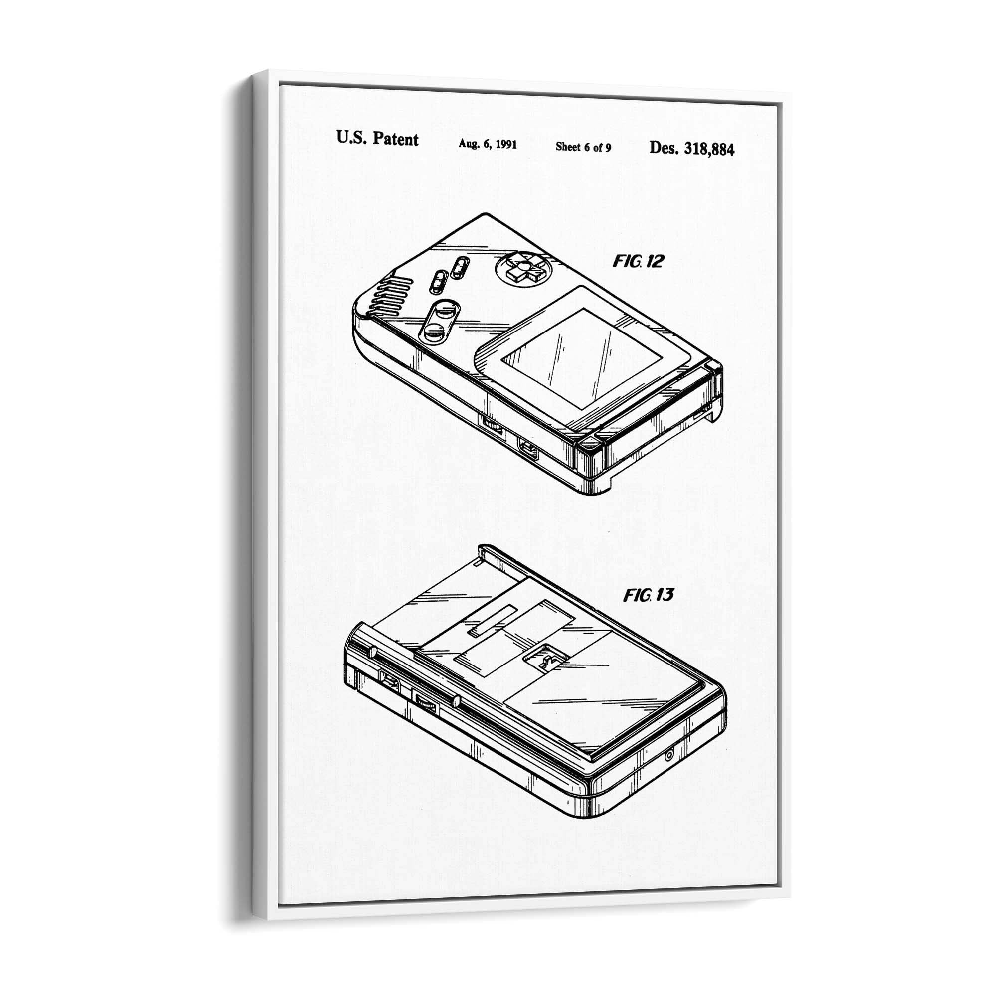 Vintage Game Boy Patent Gift Wall Art #2 - The Affordable Art Company