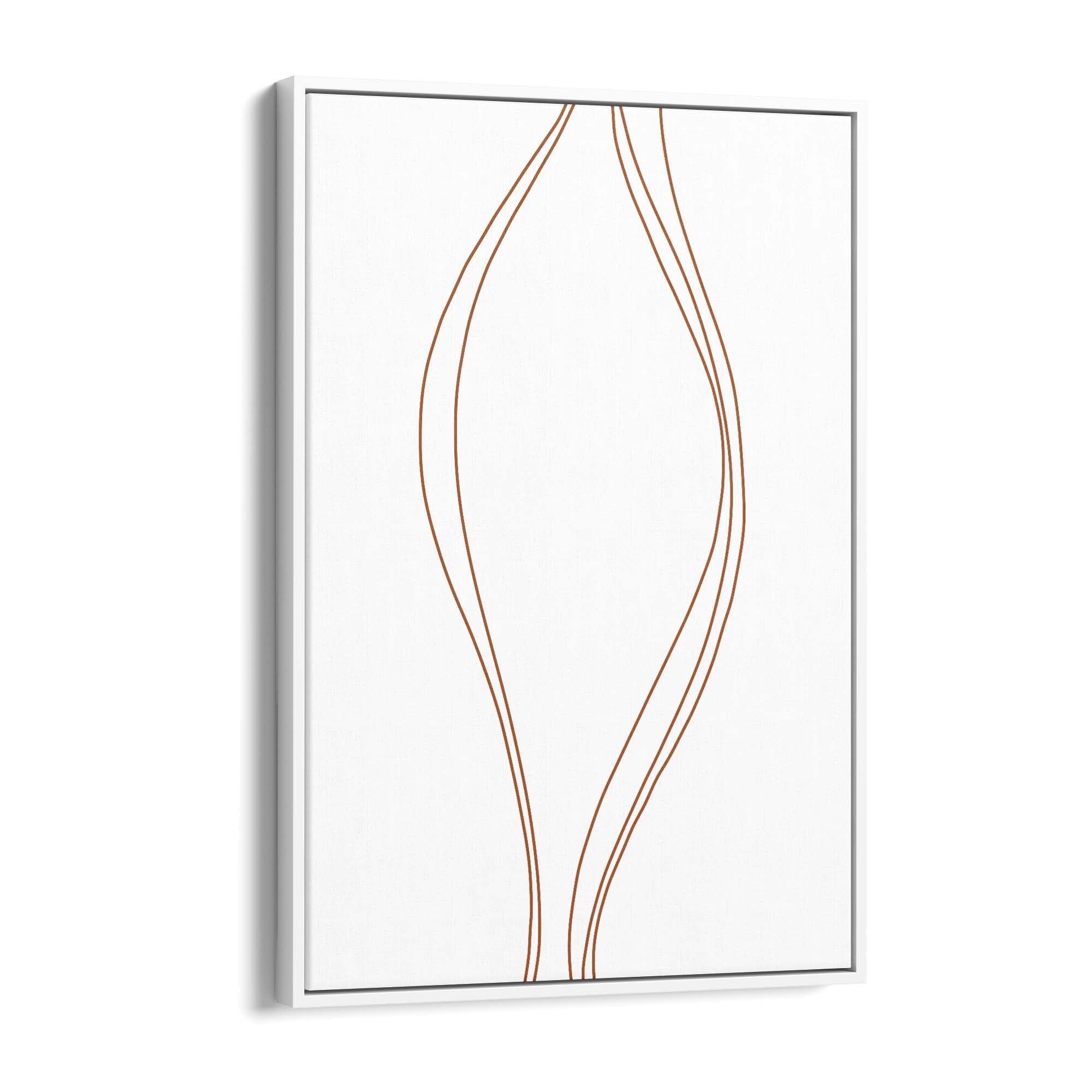 Minimal Waves Line Abstract Wall Art #1 - The Affordable Art Company