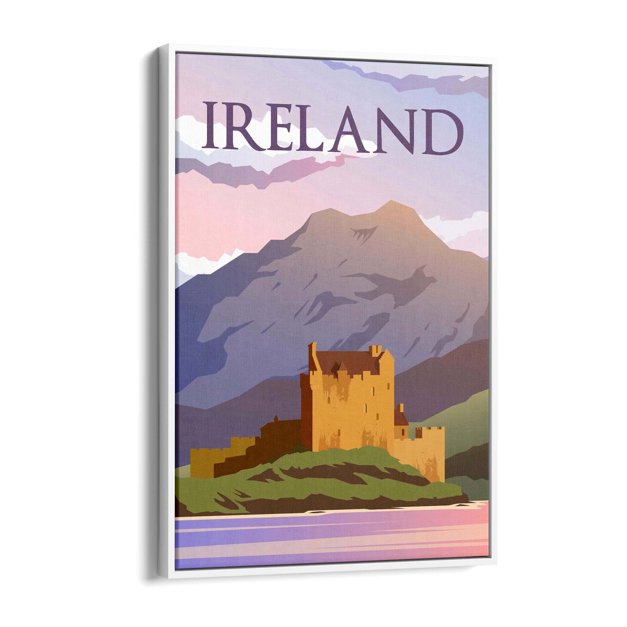 Retro Ireland European Travel Vintage Wall Art - The Affordable Art Company