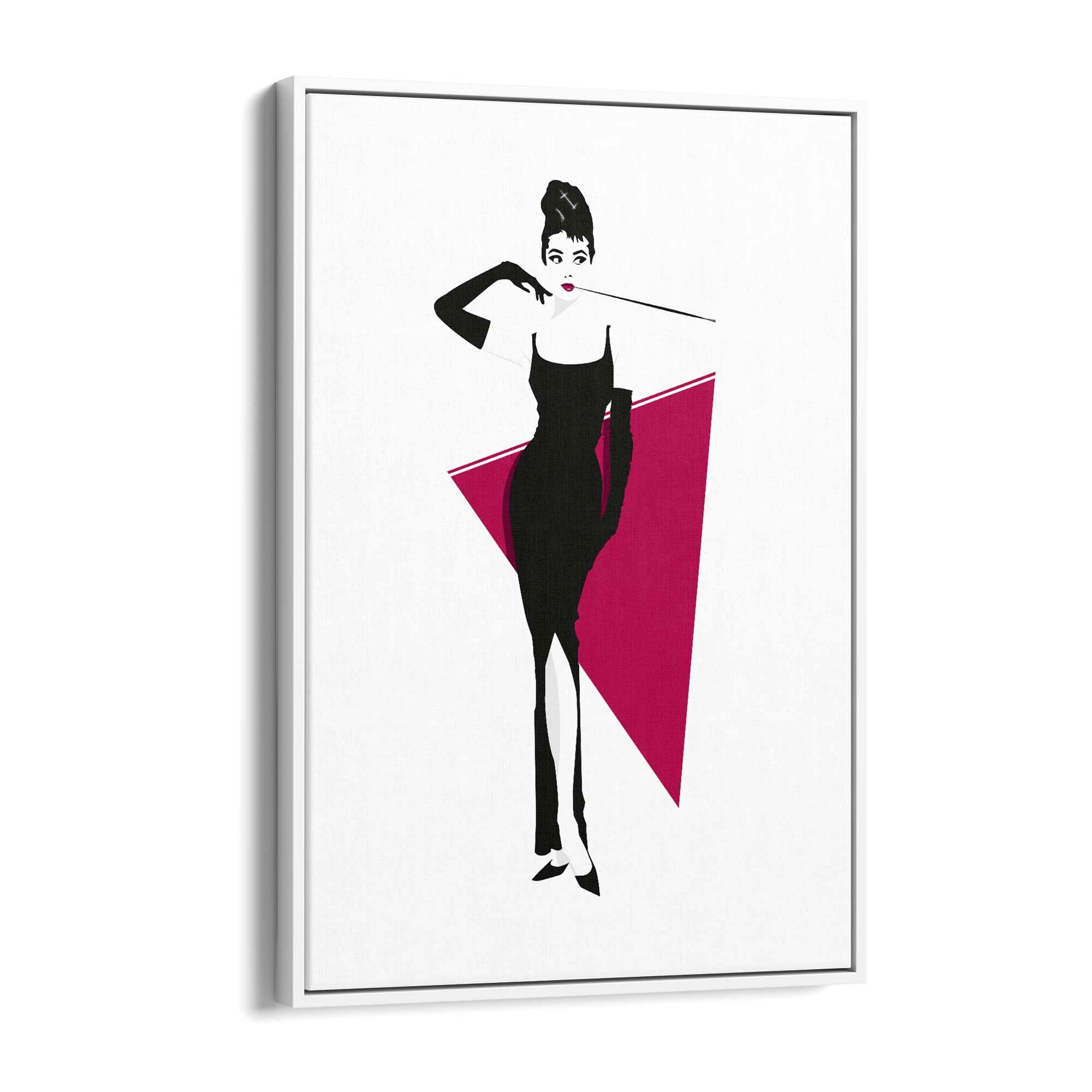 Audrey Hepburn Fashion Minimal Bedroom Wall Art #2 - The Affordable Art Company