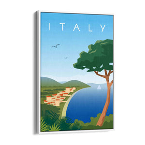 Retro Italy European Travel Vintage Wall Art - The Affordable Art Company