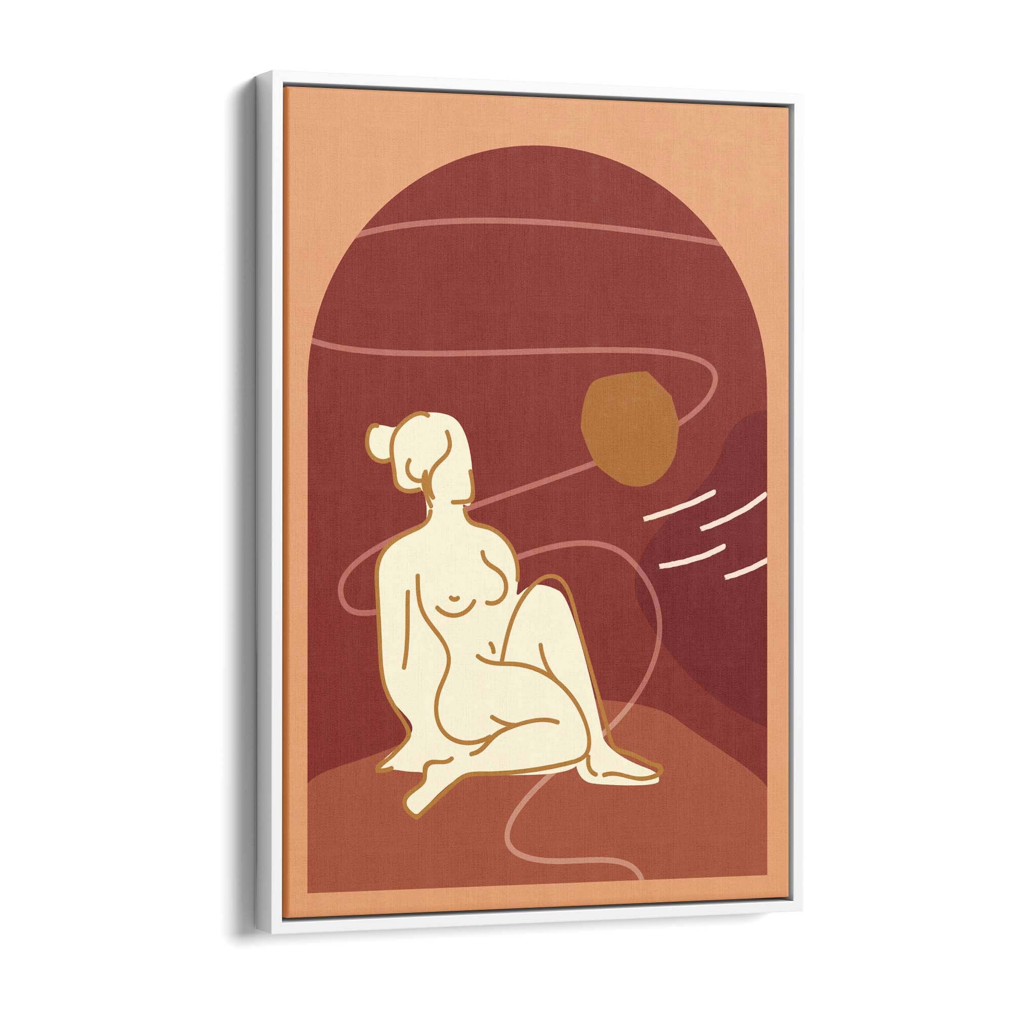Abstract Greek Goddess Retro Minimal Wall Art #1 - The Affordable Art Company
