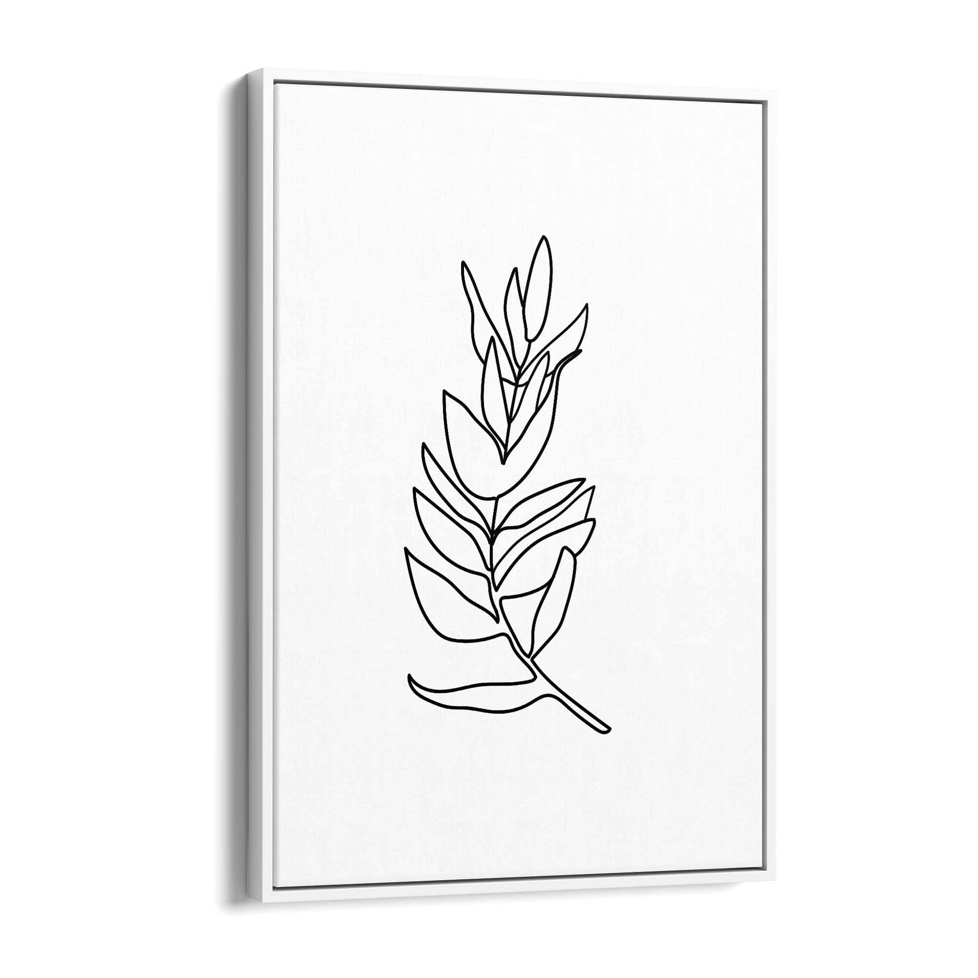 Minimal Branch Line Drawing Plant Nature Wall Art #1 - The Affordable Art Company