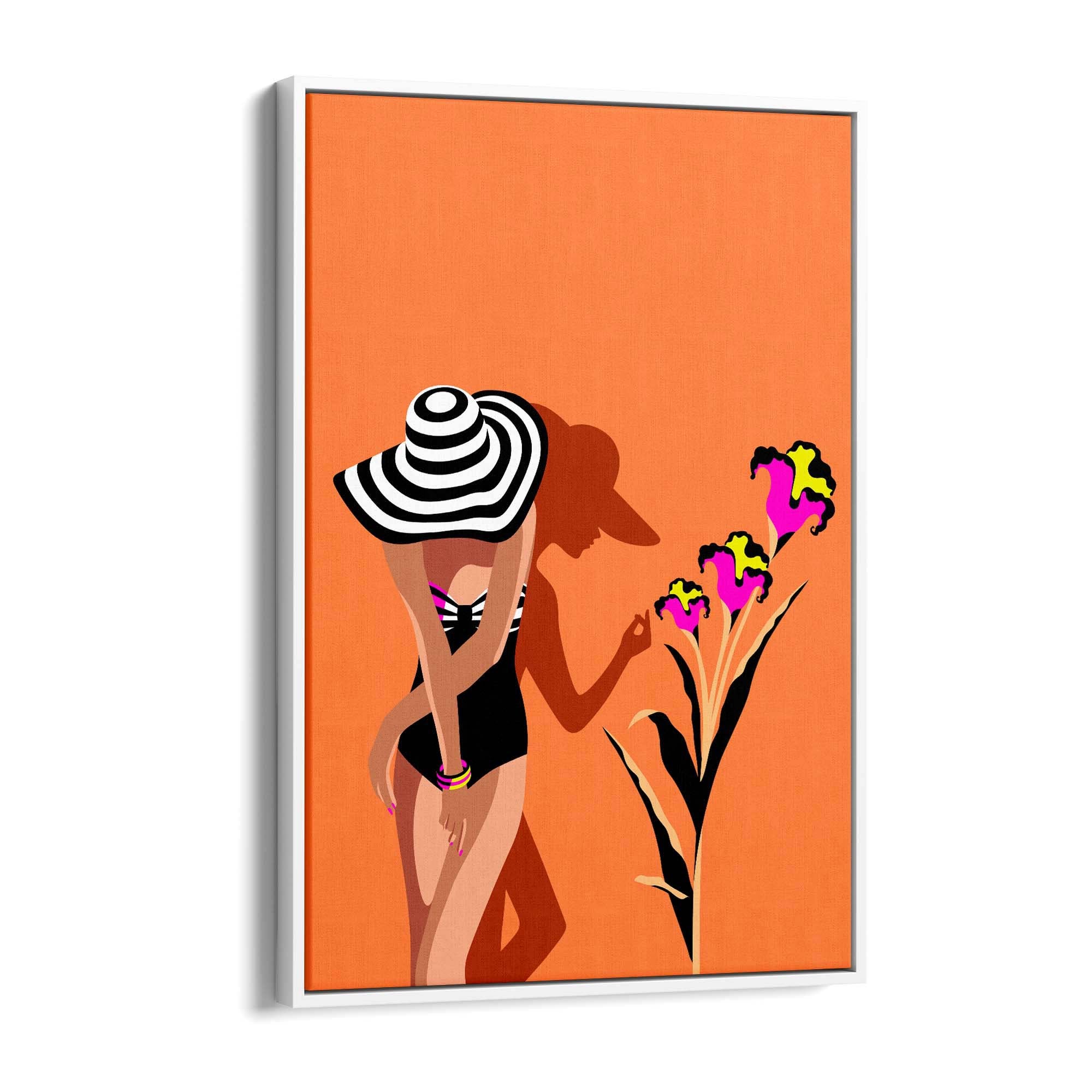 Summer Retro Fashion Model Bedroom Wall Art - The Affordable Art Company