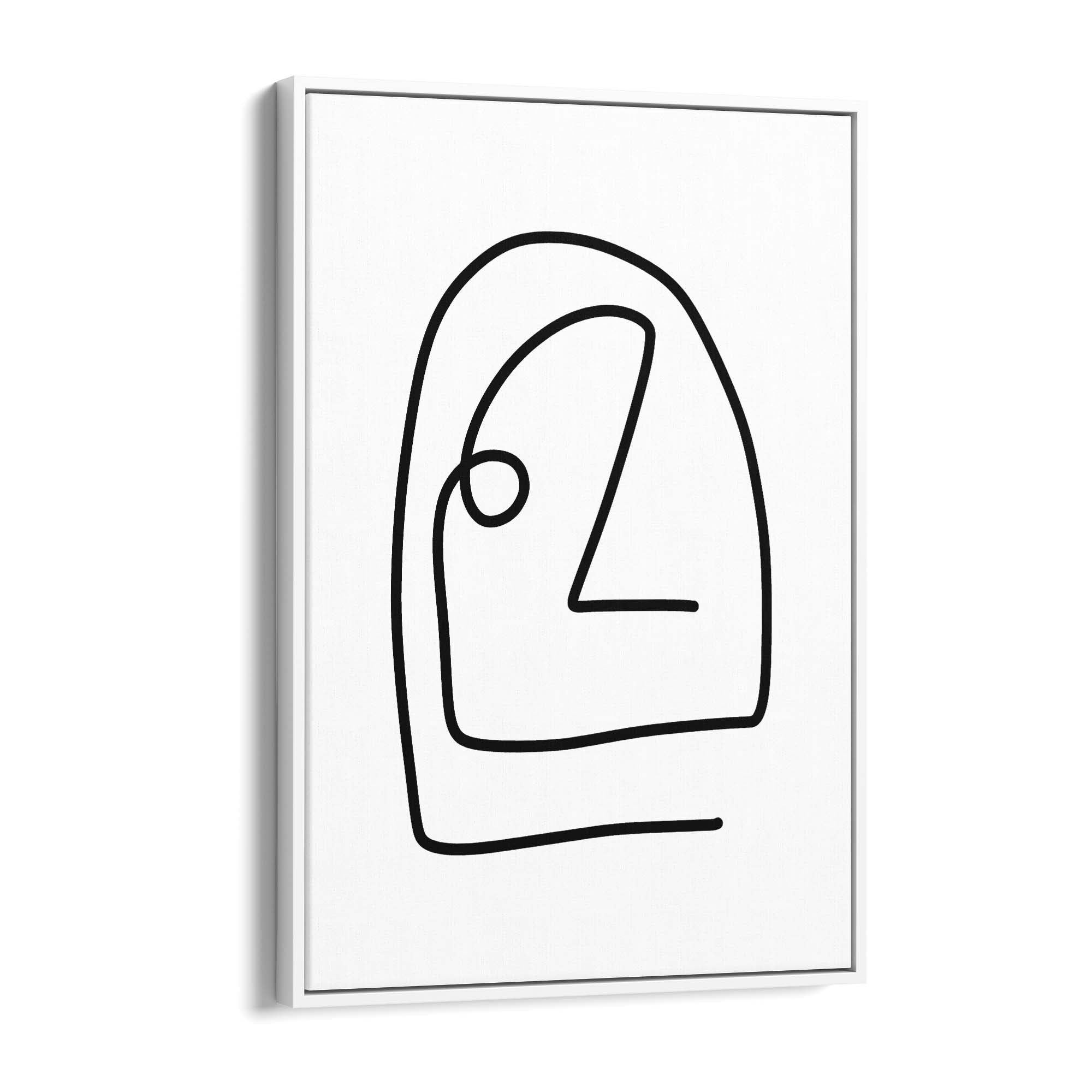 Minimal Abstract Line Face Modern Wall Art #2 - The Affordable Art Company