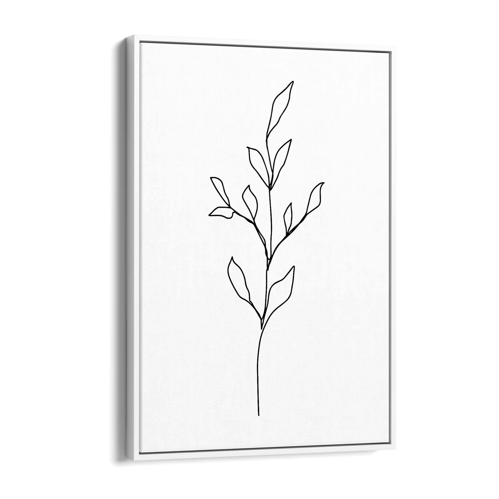 Minimal Floral Drawing Flower Abstract Wall Art #41 - The Affordable Art Company