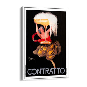 Vintage Contratto Advert Italian Restaurent Wall Art - The Affordable Art Company