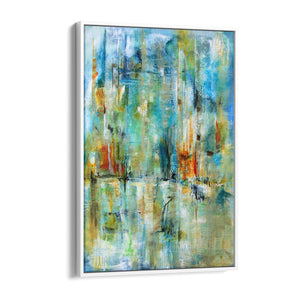 Blue Abstract Painting Minimal Modern Wall Art #2 - The Affordable Art Company