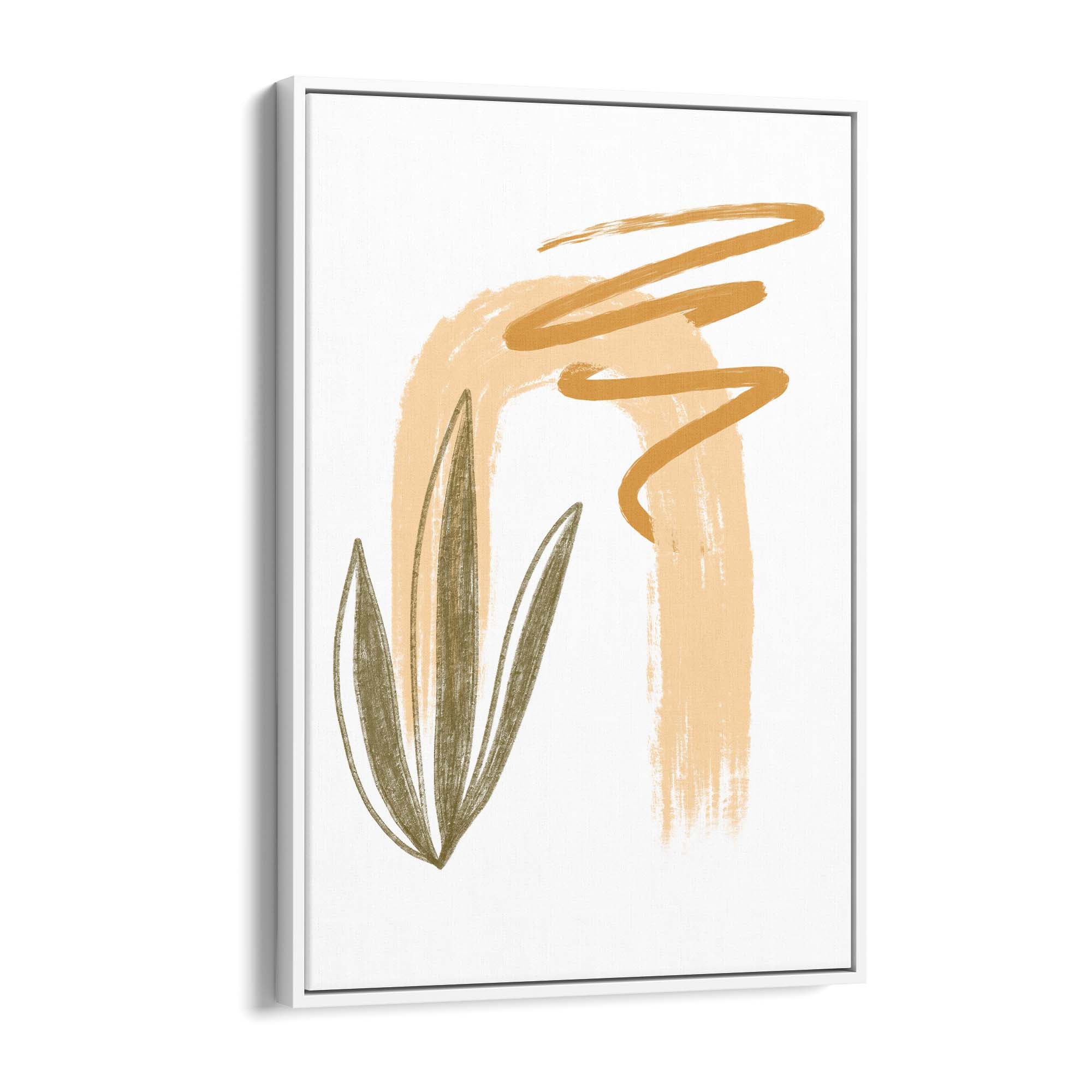 Plant Abstract Minimal Retro Drawing Wall Art #2 - The Affordable Art Company